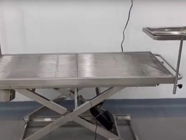 Meja operasi dokter hewan dari baja tahan karat peralatan dokter hewan PJS-03