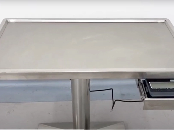 Meja persiapan PJZ-13 peralatan klinik hewan peliharaan meja ujian dengan skala